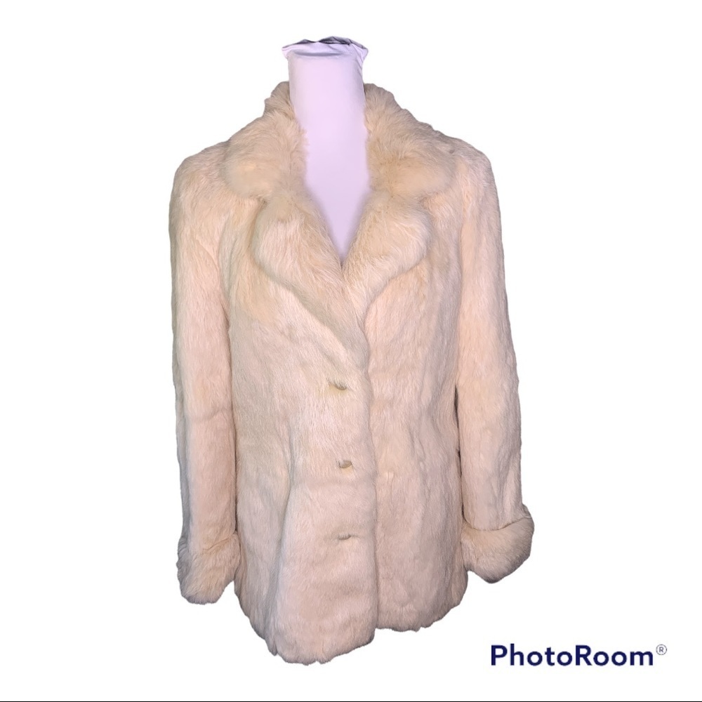 Rabbit fur jacket ladies size S
